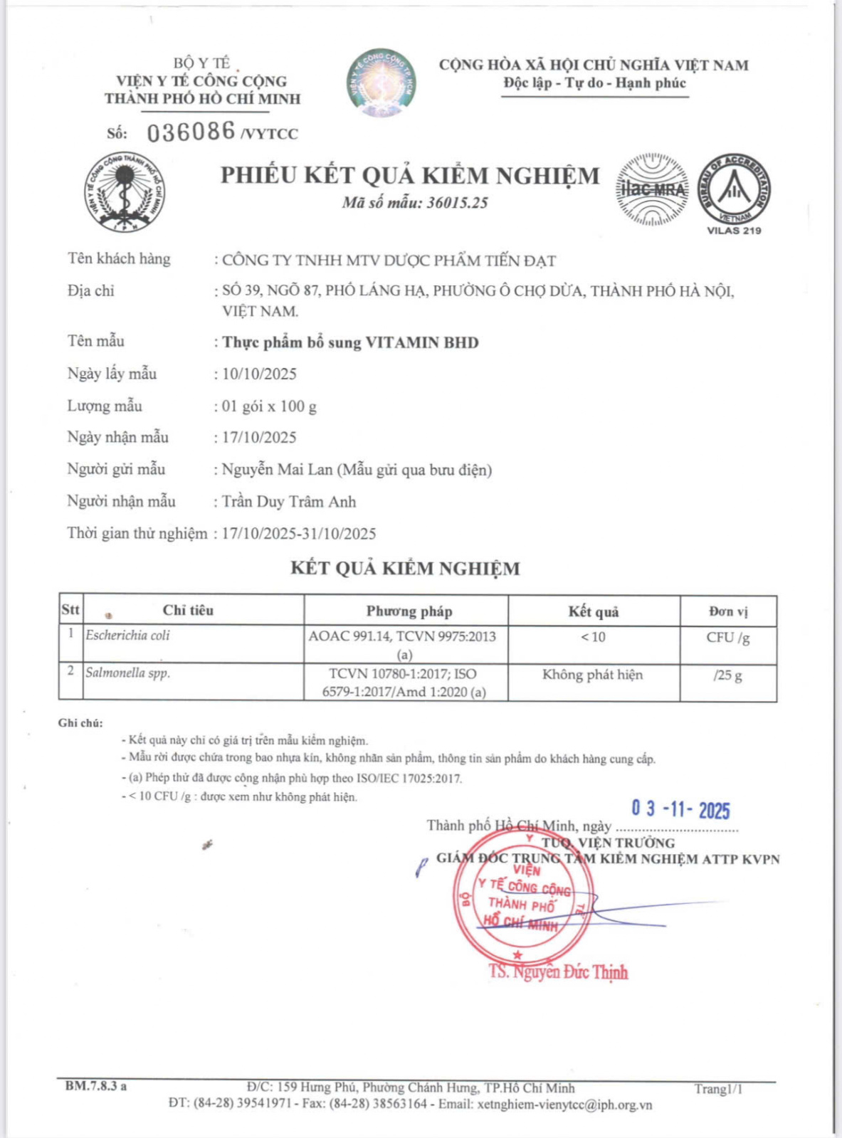 Thành phần bổ hoàn dương